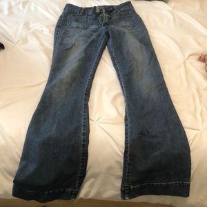 Bell bottom, high wasted liquidx jeans